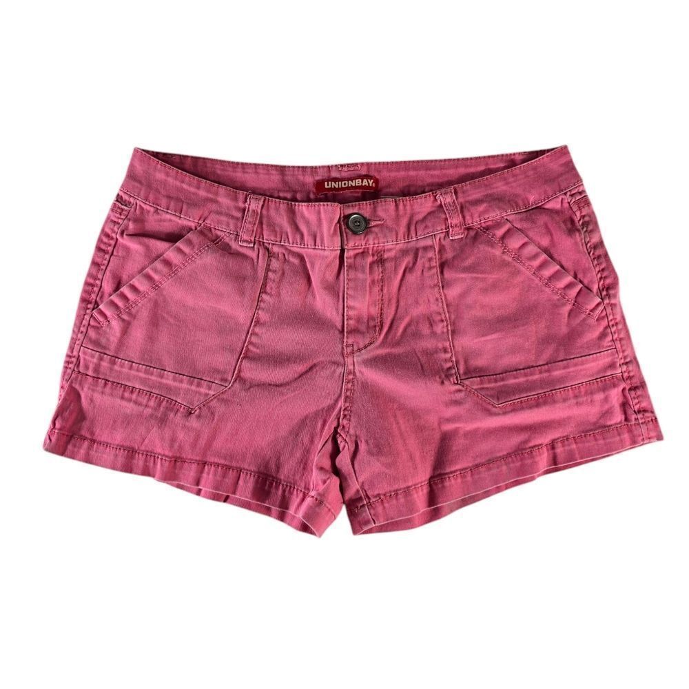 UNIONBAY Pink Cargo Shorts with Belt Loops